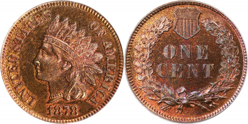 1878 Indian Cent. Proof-65 RB (PCGS). OGH.
PCGS# 2322. NGC ID: 229X.