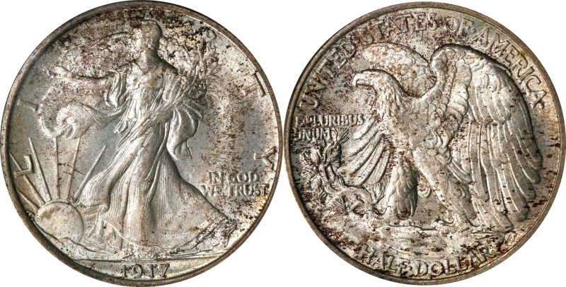 1917 Walking Liberty Half Dollar. MS-65 (PCGS).
PCGS# 6569. NGC ID: 24PP.