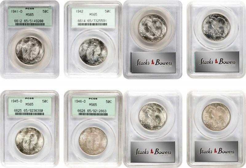 Lot of (4) Late Date Walking Liberty Half Dollars. MS-65 (PCGS). OGH.
Included ...