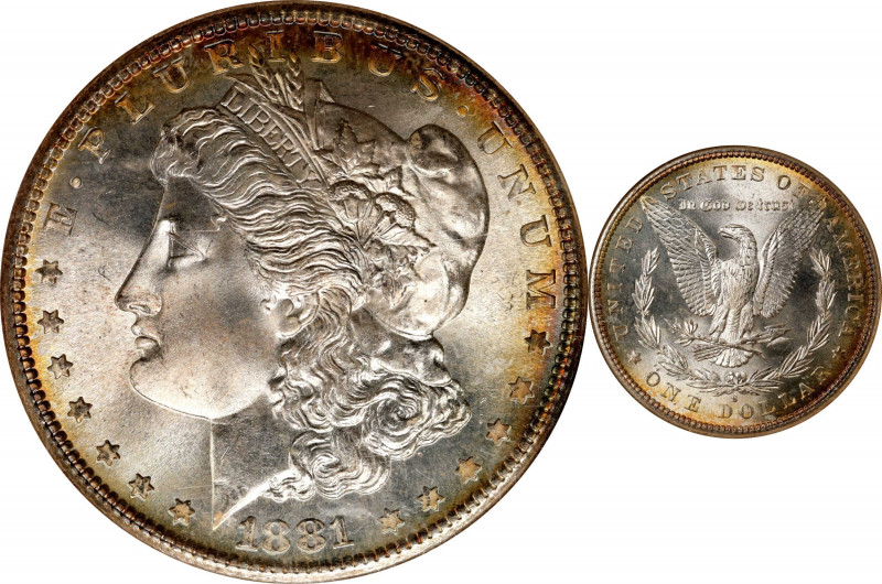 1881-S Morgan Silver Dollar. MS-68 (NGC).
PCGS# 7130. NGC ID: 2549.