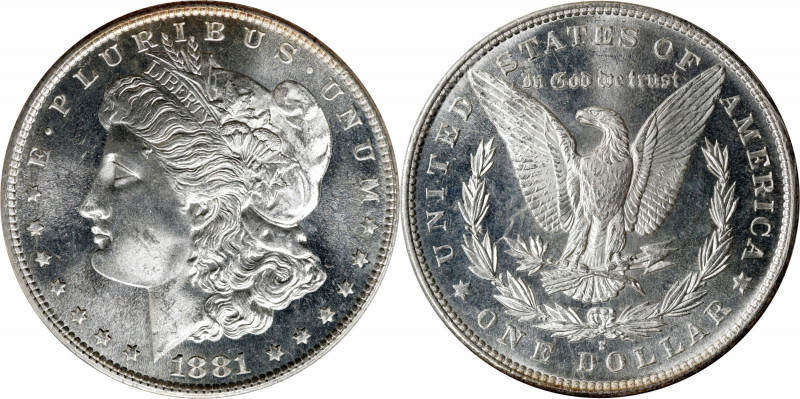 1881-S Morgan Silver Dollar. MS-64 PL (PCGS). OGH--First Generation.
PCGS# 7131...