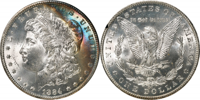 1884-CC GSA Morgan Silver Dollar. MS-64 * (NGC).
The original box and card are ...