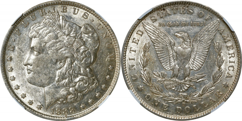 1888-O Morgan Silver Dollar. VAM-4. Top 100 Variety. Doubled Die Obverse, Hot Li...