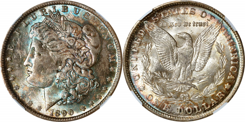 1890-O Morgan Silver Dollar. MS-63 (NGC).
PCGS# 7200. NGC ID: 255E.