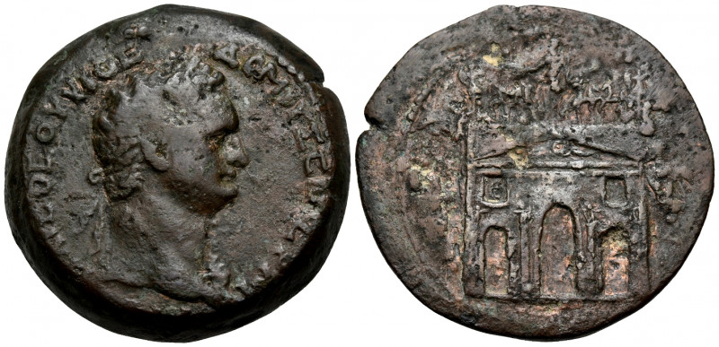 EGYPT. Alexandria. Domitian, 81-96. Drachm (Bronze, 35.5 mm, 28.12 g, 1 h), year...