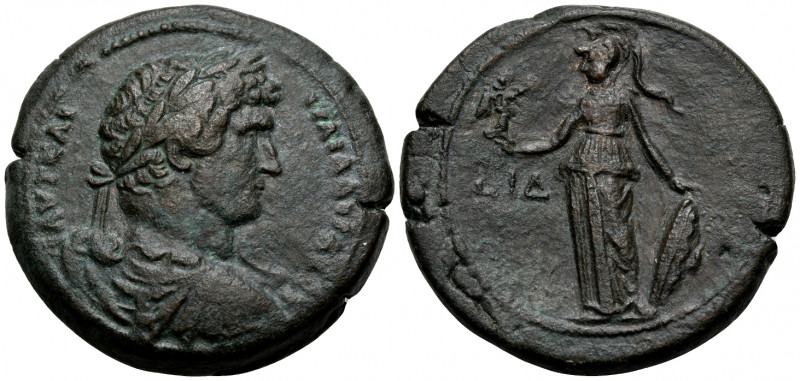 EGYPT. Alexandria. Hadrian, 117-138. Drachm (Bronze, 35.0 mm, 27.32 g, 11 h), ye...