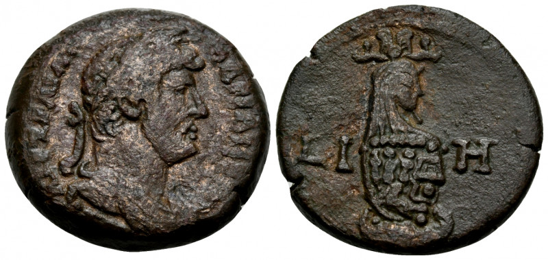 EGYPT. Alexandria. Hadrian, 117-138. Diobol (Bronze, 22.8 mm, 8.67 g, 12 h), yea...