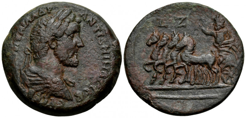 EGYPT. Alexandria. Antoninus Pius, 138-161. Drachm (Bronze, 32.0 mm, 20.32 g, 12...