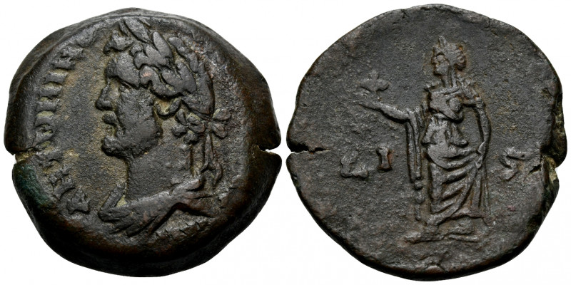 EGYPT. Alexandria. Antoninus Pius, 138-161. Drachm (Bronze, 32.0 mm, 25.34 g, 12...