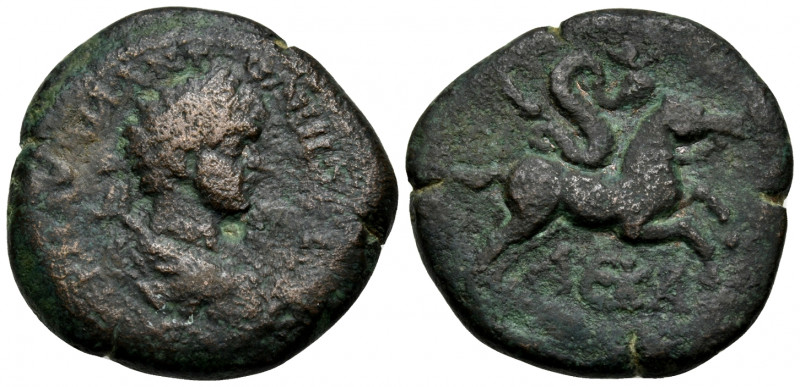 EGYPT. Alexandria. Caracalla, 198-217. Diobol (Bronze, 24.4 mm, 9.68 g, 12 h), y...