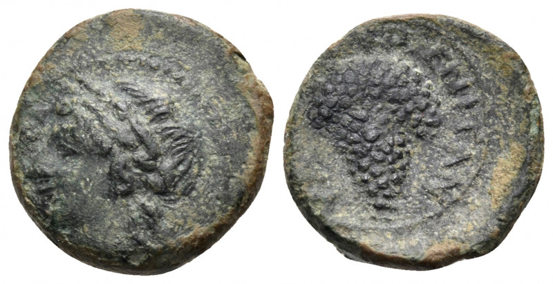 SICILY. Tauromenion. Circa 305-289 BC. (Bronze, 12 mm, 1.60 g, 4 h). Laureate he...