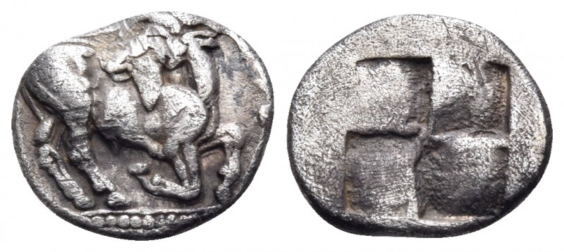 THRACO-MACEDONIAN TRIBES, Mygdones or Krestones. Circa 490-485 BC. 1/8 Stater (S...