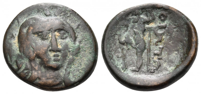 BOEOTIA, Federal Coinage. Circa 220s BC. (Bronze, 18 mm, 4.57 g, 6 h). Head of D...