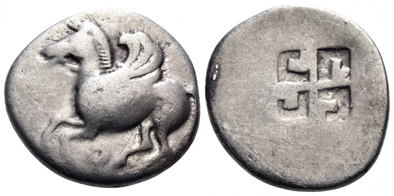 CORINTHIA. Corinth. Circa 525/10-490 BC. Stater (Silver, 23 mm, 7.96 g). Q Pegas...