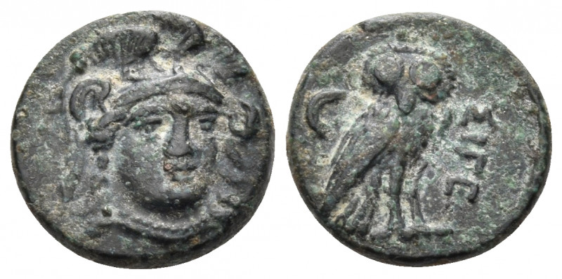 TROAS. Sigeion. Circa 355-334 BC. Chalkous (Bronze, 12 mm, 1.93 g, 1 h). Head of...