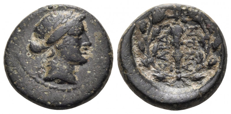 LYDIA. Sardes. Circa 133 BC-AD 14. (Bronze, 15 mm, 3.60 g, 6 h). Laureate head o...