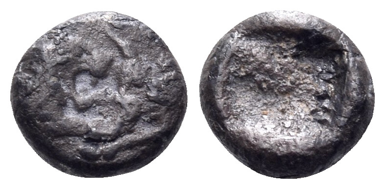 KINGS OF LYDIA. Kroisos, Circa 560-546 BC. Hemihekte or 1/12 Stater (Silver, 8 m...