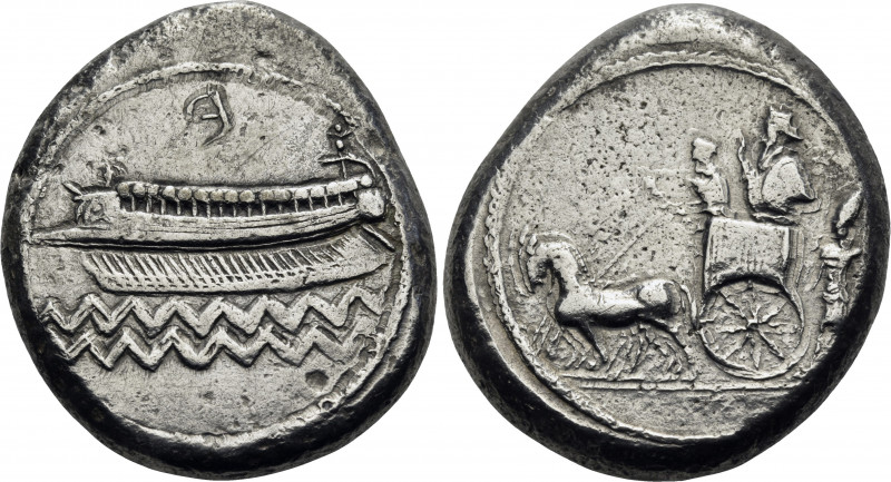 PHOENICIA. Sidon. Baalshallim II, circa 401-366 BC. Double Shekel (Silver, 32 mm...