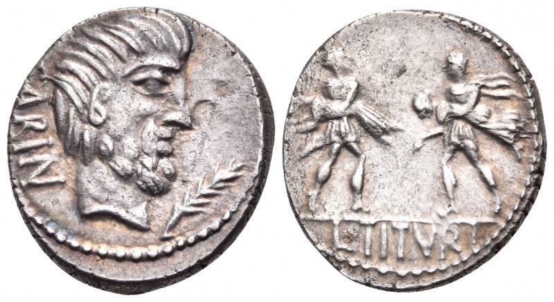 L. Titurius L.f. Sabinus, 89 BC. Denarius (Silver, 18.5 mm, 4.04 g, 11 h), Rome....