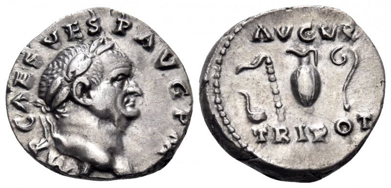 Vespasian, 69-79. Denarius (Silver, 17.5 mm, 3.46 g, 6 h), Rome, 71. IMP CAES VE...