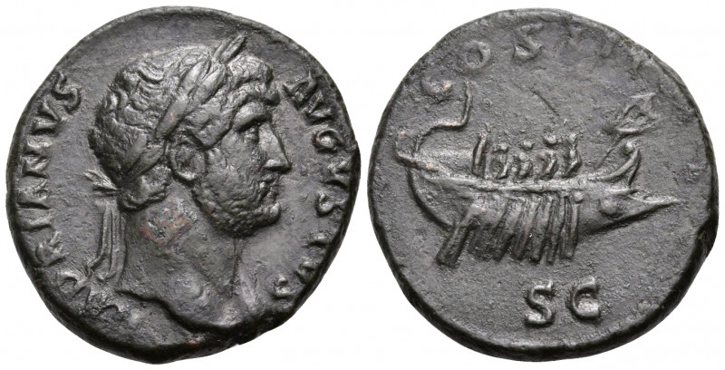 Hadrian, 117-138. As (Copper, 25 mm, 11.54 g, 6 h), Rome, 124-128. HADRIANVS AVG...