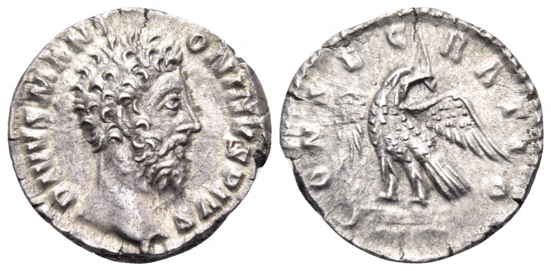 Divus Marcus Aurelius, died 180. Denarius (Silver, 18 mm, 2.93 g, 12 h), consecr...