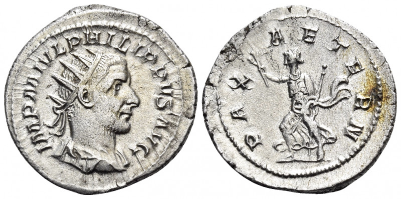 Philip I, 244-249. Antoninianus (Silver, 24 mm, 4.02 g, 1 h), Rome, 244-247. IMP...