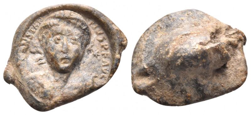 Constantius II, 337-361. Seal (Lead, 17 mm, 4.66 g), conical lead seal. D N CONS...