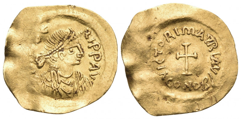 Maurice Tiberius, 582-602. Tremissis (Gold, 19 mm, 1.46 g, 6 h), Constantinople,...