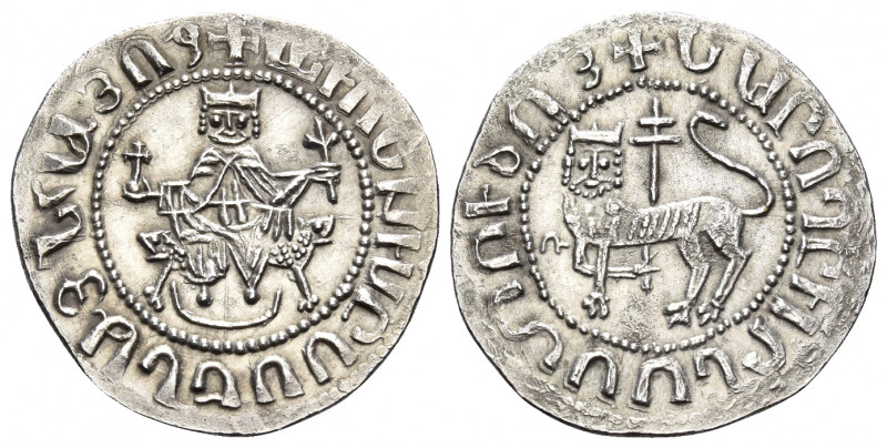 ARMENIA, Cilician Armenia. Royal. Levon I, 1198-1219. Double Tram (Silver, 28.5 ...