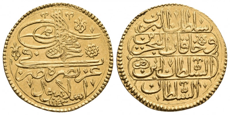 ISLAMIC, Ottoman Empire. Mahmud I, AH 1143-1168 / AD 1730-1754. Zeri Mahbub (Gol...