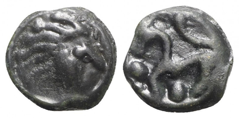 Celtic, Northwest Gaul. Aulerci Eburovices, c. 100-50 BC. Potin (19mm, 3.68g, 3h...