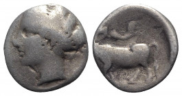 Southern Campania, Neapolis, c. 275-250 BC. AR Didrachm (19mm, 6.95g, 11h). Fine