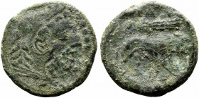 Northern Apulia, Teate, c. 225-200 BC. Æ Quadrunx (25mm, 12.77g, 2h). Fine - Good Fine