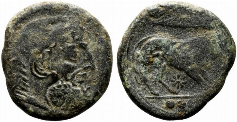 Northern Apulia, Teate, c. 225-200 BC. Æ Quadrunx (24mm, 11.23g, 11h). Good Fine...