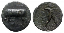 Northern Lucania, Poseidonia, c. 420-390 BC. Æ (17mm, 2.66g, 5h). Near VF