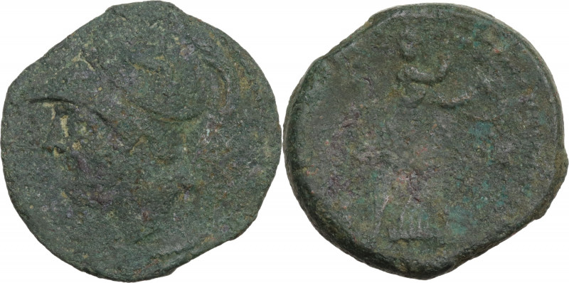 Bruttium, The Brettii, c. 208-203 BC. Æ Double Unit - Didrachm (25mm, 10.60g). F...
