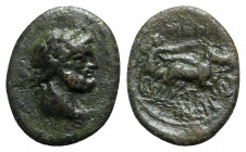 Sicily, Menaion, c. 200-150 BC. Æ Pentonkion (19mm, 3.55g, 12h). Green patina, near VF