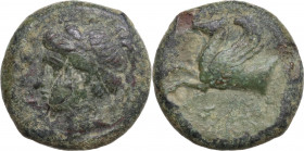 Sicily, Syracuse, 344-334 BC. Æ Hemilitron (16.5mm, 4.40g). Good Fine