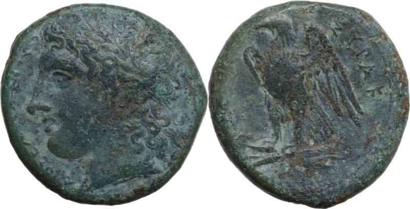 Sicily, Syracuse. Hiketas II (287-278 BC). Æ (22.5mm, 10.50g). Good Fine - near ...