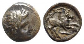 Kings of Macedon, Philip II (359-336 BC). Æ Unit (20mm, 6.36g, 9h). Dark patina, near VF