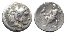 Kings of Macedon, Alexander III “the Great” (336-323 BC). AR Drachm (17mm, 4.01g, 12h). Good Fine