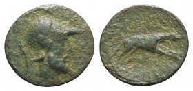 Akarnania, Argos Amphilochikon, 3rd century BC. Æ (16mm, 2.50g, 1h). Green patina, near VF