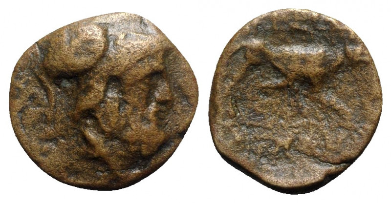Akarnania, Argos Amphilochikon, 3rd century BC. Æ (14.5mm, 3.61g, 3h). Brown pat...