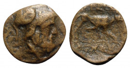 Akarnania, Argos Amphilochikon, 3rd century BC. Æ (14.5mm, 3.61g, 3h). Brown patina, near VF