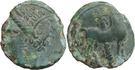 Carthage, c. 400-350 BC. Æ (15.5mm, 1.80g). Good Fine