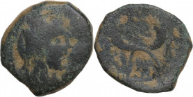 Kings of Nabataea. Aretas IV ? (9 BC-AD 40). Æ (15.5mm, 3.10g). Fine