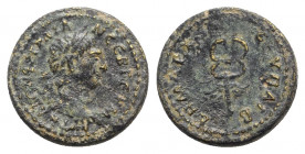 Trajan (98-117). Seleucis and Pieria. Æ Semis (18mm, 4.33g, 6h). Rome. Good Fine