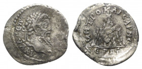 Septimius Severus (193-211). Cappadocia, Caesarea. AR Drachm (19mm, 2.93g, 12h). Wavy flan, Good Fine