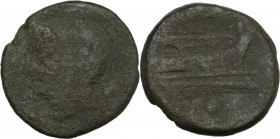 Anonymous, Rome, c. 217-215 BC. Æ Uncia (25mm, 11.20g). Fine